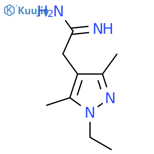 2-(1-ethyl-3,5-dimethyl-1H-pyrazol-4-yl)ethanimidamide structure