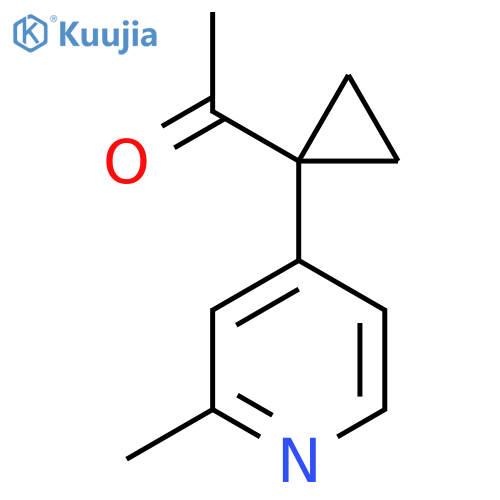 1-1-(2-methylpyridin-4-yl)cyclopropylethan-1-one structure