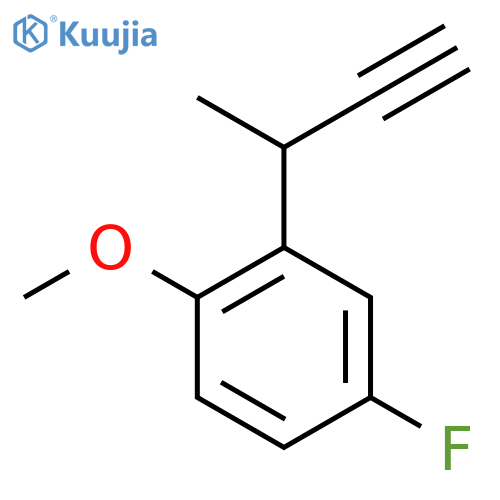 2-(but-3-yn-2-yl)-4-fluoro-1-methoxybenzene structure