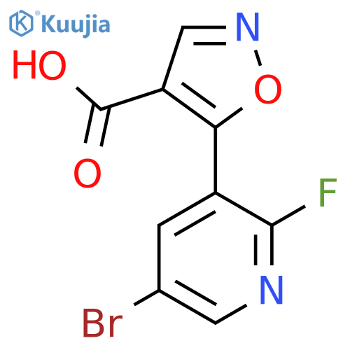 5-(5-bromo-2-fluoropyridin-3-yl)-1,2-oxazole-4-carboxylic acid structure
