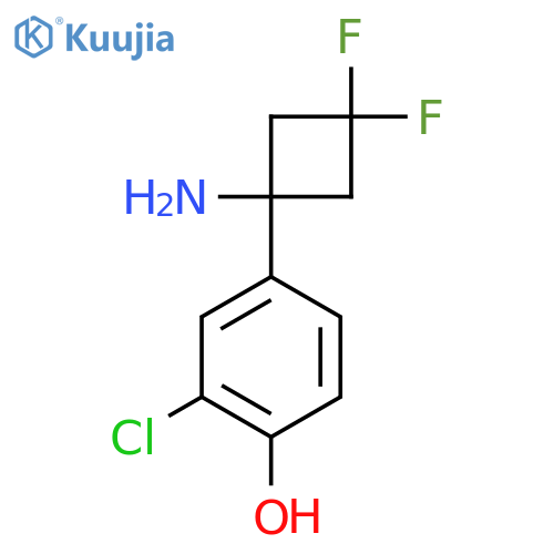 4-(1-amino-3,3-difluorocyclobutyl)-2-chlorophenol structure