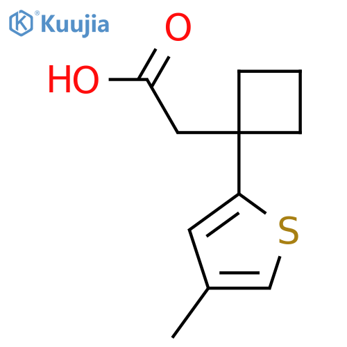 2-1-(4-methylthiophen-2-yl)cyclobutylacetic acid structure