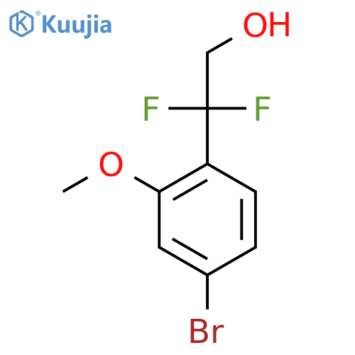 2-(4-bromo-2-methoxyphenyl)-2,2-difluoroethan-1-ol structure