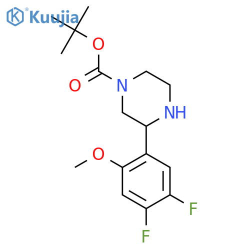 tert-butyl 3-(4,5-difluoro-2-methoxyphenyl)piperazine-1-carboxylate structure