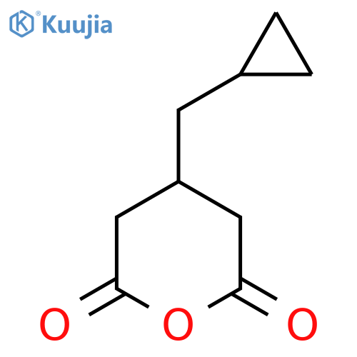 4-(cyclopropylmethyl)oxane-2,6-dione structure