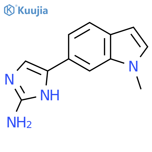 5-(1-methyl-1H-indol-6-yl)-1H-imidazol-2-amine structure