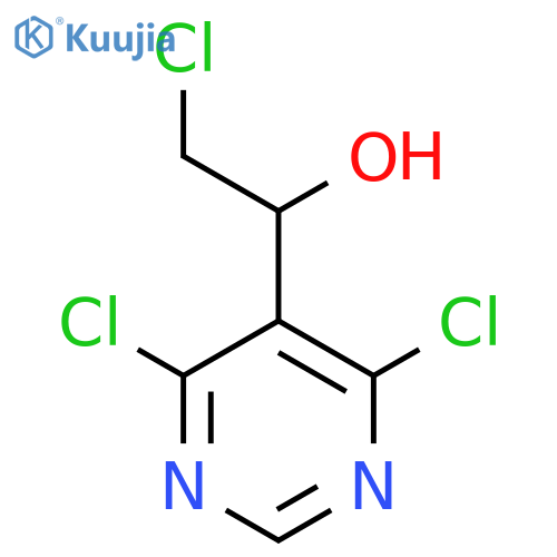 2-chloro-1-(4,6-dichloropyrimidin-5-yl)ethan-1-ol structure