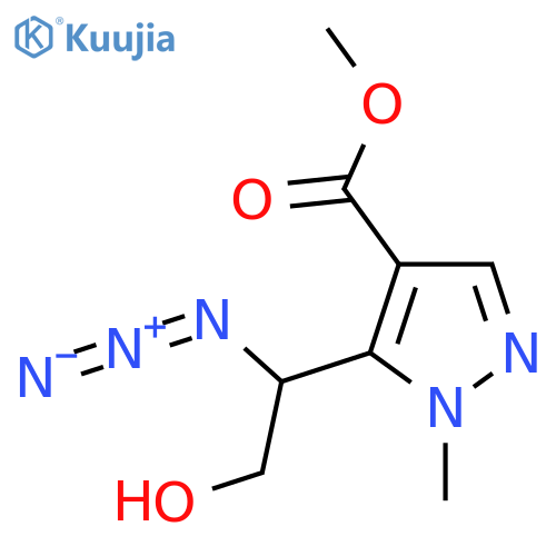 methyl 5-(1-azido-2-hydroxyethyl)-1-methyl-1H-pyrazole-4-carboxylate structure
