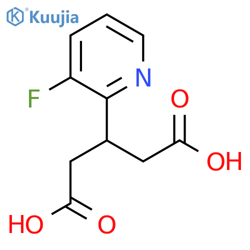 3-(3-fluoropyridin-2-yl)pentanedioic acid structure