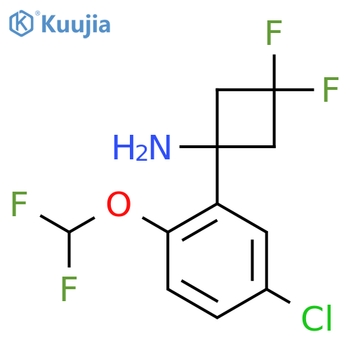1-5-chloro-2-(difluoromethoxy)phenyl-3,3-difluorocyclobutan-1-amine structure
