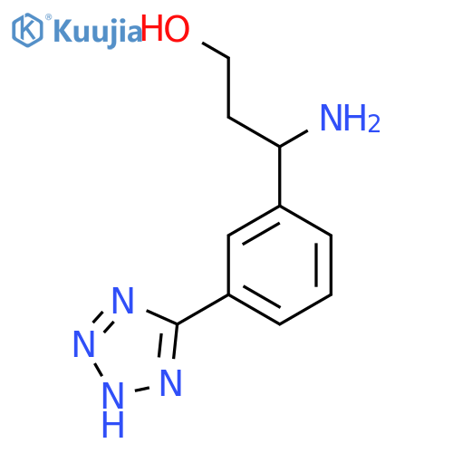 3-amino-3-3-(1H-1,2,3,4-tetrazol-5-yl)phenylpropan-1-ol structure