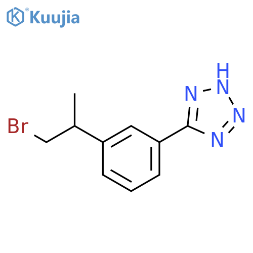 5-3-(1-bromopropan-2-yl)phenyl-1H-1,2,3,4-tetrazole structure