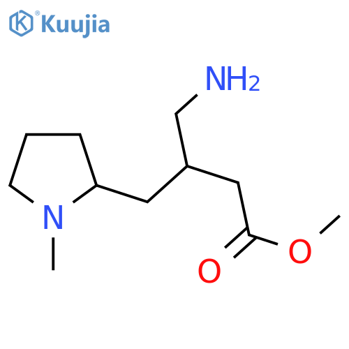 methyl 4-amino-3-(1-methylpyrrolidin-2-yl)methylbutanoate structure