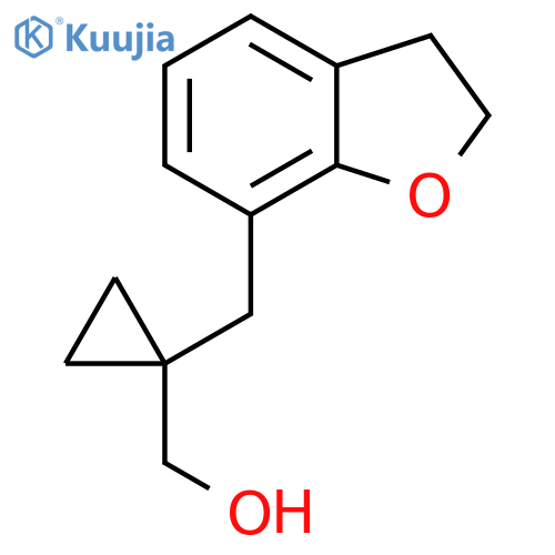 {1-(2,3-dihydro-1-benzofuran-7-yl)methylcyclopropyl}methanol structure