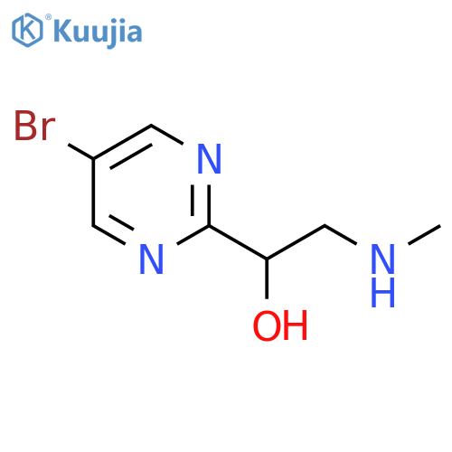 1-(5-bromopyrimidin-2-yl)-2-(methylamino)ethan-1-ol structure