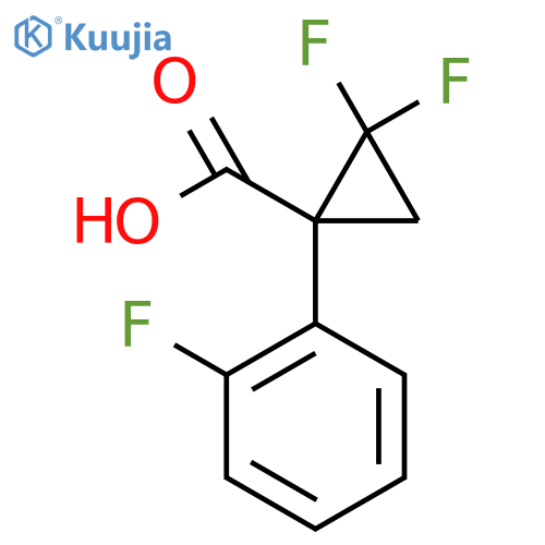 2,2-difluoro-1-(2-fluorophenyl)cyclopropane-1-carboxylic acid structure