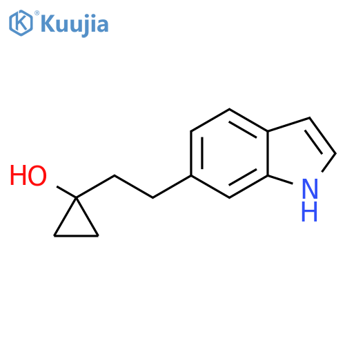 1-2-(1H-indol-6-yl)ethylcyclopropan-1-ol structure