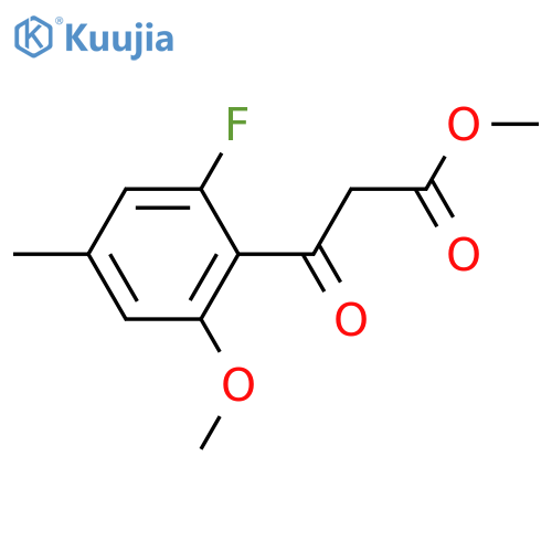 methyl 3-(2-fluoro-6-methoxy-4-methylphenyl)-3-oxopropanoate structure