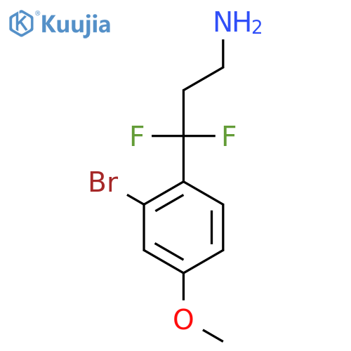 3-(2-bromo-4-methoxyphenyl)-3,3-difluoropropan-1-amine structure