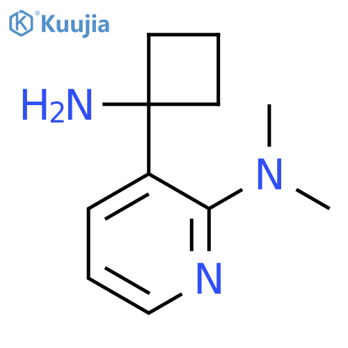 3-(1-aminocyclobutyl)-N,N-dimethylpyridin-2-amine structure