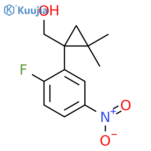 1-(2-fluoro-5-nitrophenyl)-2,2-dimethylcyclopropylmethanol structure