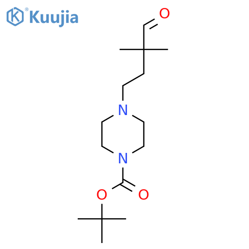 tert-butyl 4-(3,3-dimethyl-4-oxobutyl)piperazine-1-carboxylate structure