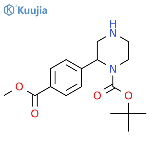 tert-butyl 2-4-(methoxycarbonyl)phenylpiperazine-1-carboxylate structure