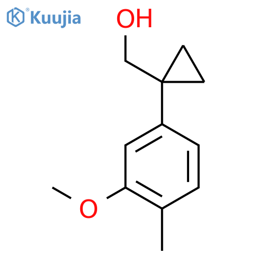1-(3-methoxy-4-methylphenyl)cyclopropylmethanol structure
