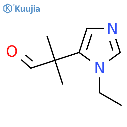2-(1-ethyl-1H-imidazol-5-yl)-2-methylpropanal structure