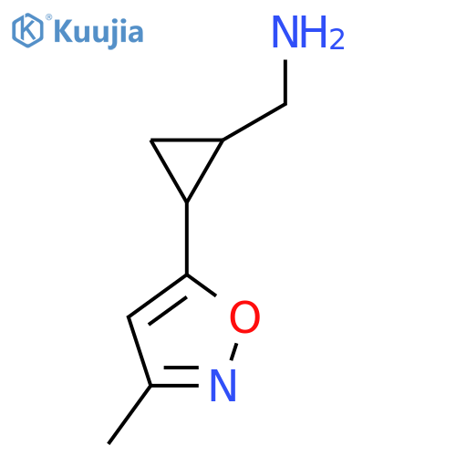 2-(3-methyl-1,2-oxazol-5-yl)cyclopropylmethanamine structure