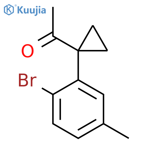 1-1-(2-bromo-5-methylphenyl)cyclopropylethan-1-one structure