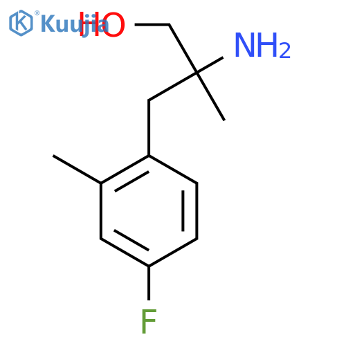 2-amino-3-(4-fluoro-2-methylphenyl)-2-methylpropan-1-ol structure