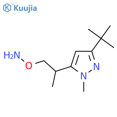 O-2-(3-tert-butyl-1-methyl-1H-pyrazol-5-yl)propylhydroxylamine structure