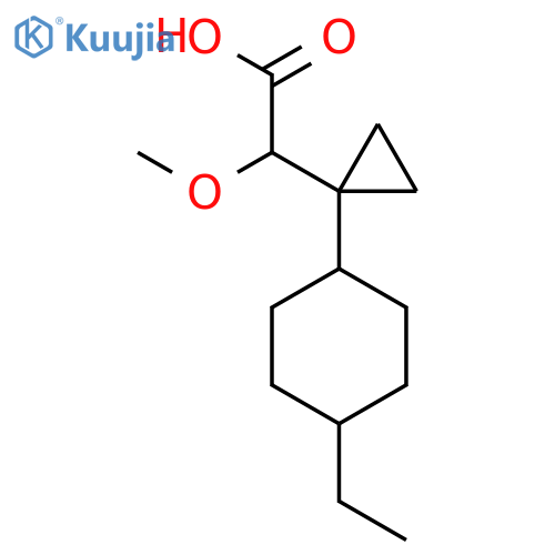 2-1-(4-ethylcyclohexyl)cyclopropyl-2-methoxyacetic acid structure