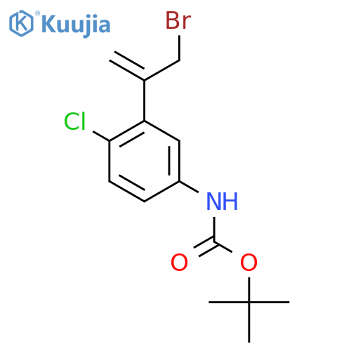 tert-butyl N-[3-(3-bromoprop-1-en-2-yl)-4-chlorophenyl]carbamate structure