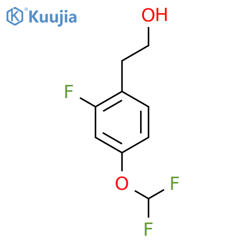 2-4-(difluoromethoxy)-2-fluorophenylethan-1-ol structure