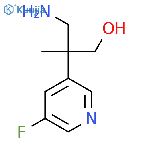 3-amino-2-(5-fluoropyridin-3-yl)-2-methylpropan-1-ol structure