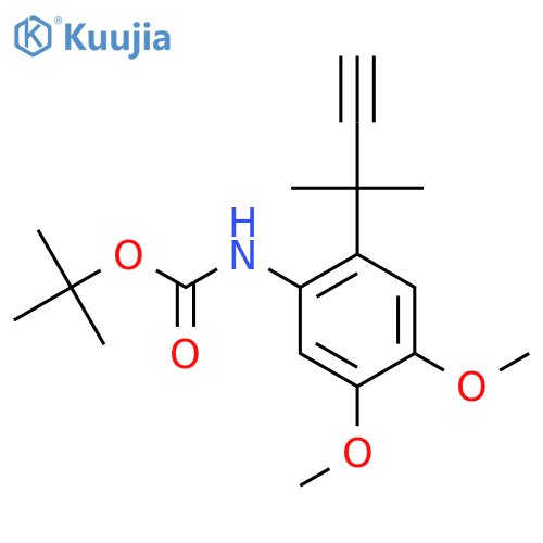 tert-butyl N-4,5-dimethoxy-2-(2-methylbut-3-yn-2-yl)phenylcarbamate structure
