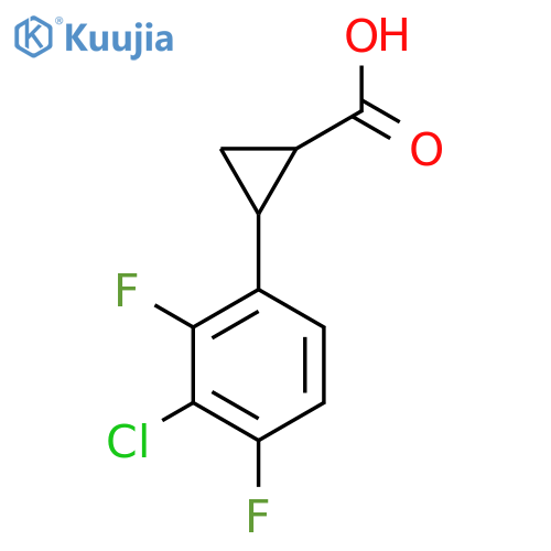 2-(3-chloro-2,4-difluorophenyl)cyclopropane-1-carboxylic acid structure