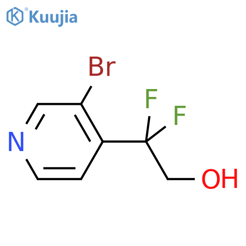 2-(3-bromopyridin-4-yl)-2,2-difluoroethan-1-ol structure