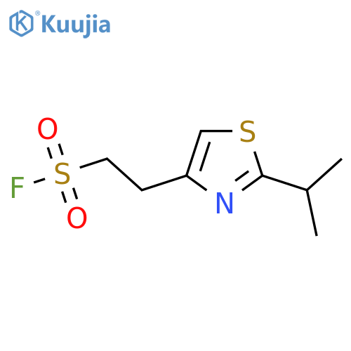 2-2-(propan-2-yl)-1,3-thiazol-4-ylethane-1-sulfonyl fluoride structure