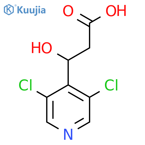 3-(3,5-dichloropyridin-4-yl)-3-hydroxypropanoic acid structure