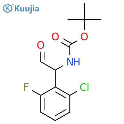 tert-butyl N-1-(2-chloro-6-fluorophenyl)-2-oxoethylcarbamate structure