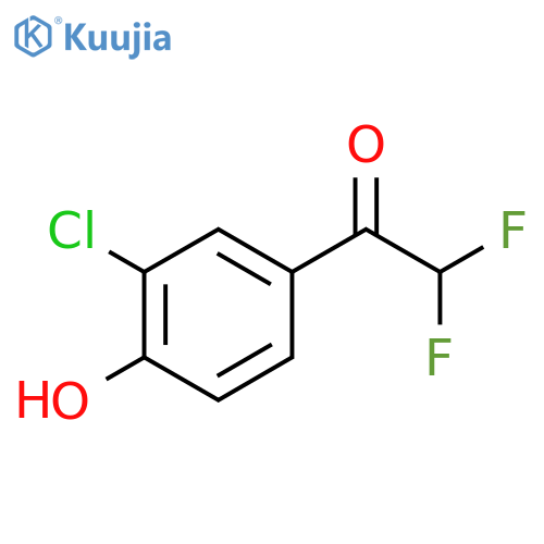 1-(3-chloro-4-hydroxyphenyl)-2,2-difluoroethan-1-one structure