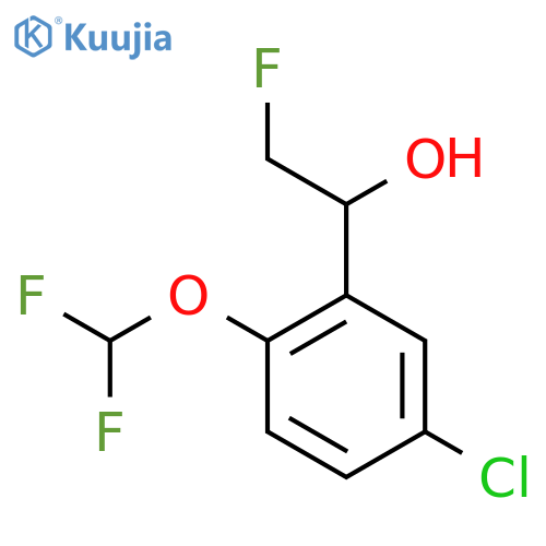 1-5-chloro-2-(difluoromethoxy)phenyl-2-fluoroethan-1-ol structure