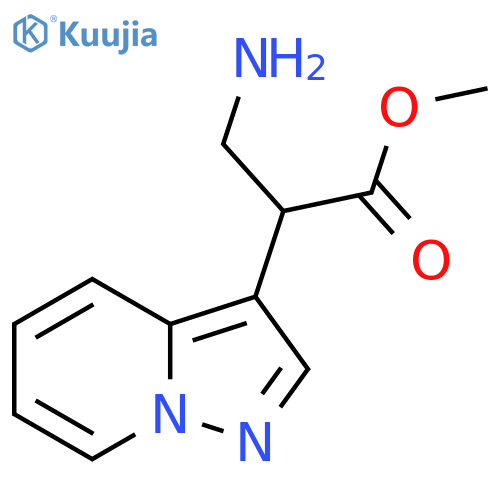 methyl 3-amino-2-{pyrazolo1,5-apyridin-3-yl}propanoate structure