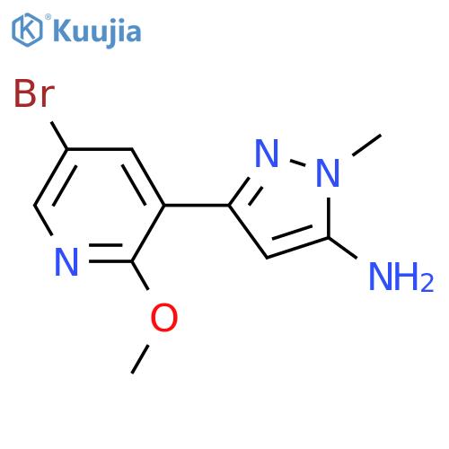 3-(5-bromo-2-methoxypyridin-3-yl)-1-methyl-1H-pyrazol-5-amine structure