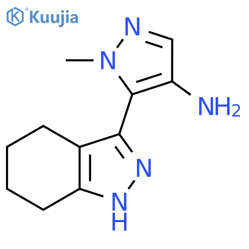 1-methyl-5-(4,5,6,7-tetrahydro-1H-indazol-3-yl)-1H-pyrazol-4-amine structure
