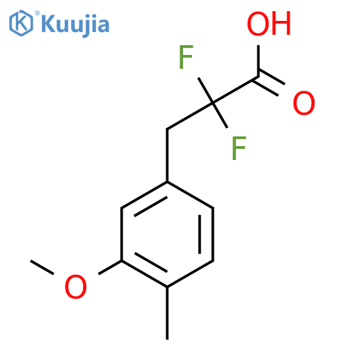 2,2-difluoro-3-(3-methoxy-4-methylphenyl)propanoic acid structure