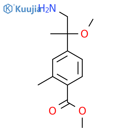 methyl 4-(1-amino-2-methoxypropan-2-yl)-2-methylbenzoate structure